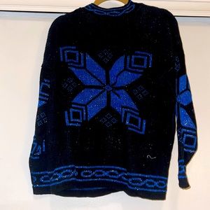 Black and blue 80’s Sweater